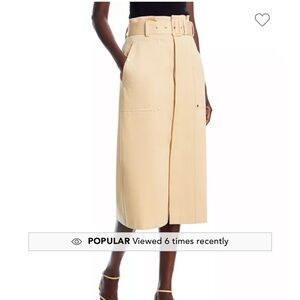 Gorgeous!!! Latte, cotton fitted skirt- with matching belt!